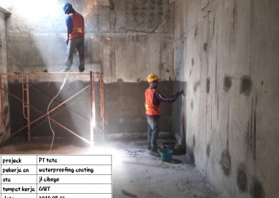 Proyek PT Tata Waterproofing Coating Cibogo 2019